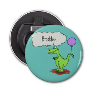 Grönt för att andas lustig drake tecknad flasköppnare