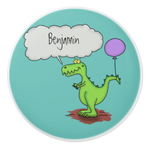 Grönt för att andas lustig drake tecknad knopp