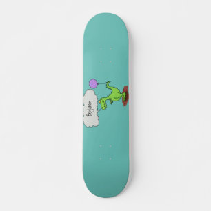 Grönt för att andas lustig drake tecknad mini skateboard bräda 18,5 cm