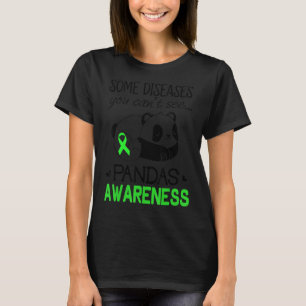 Grönt för att öka medvetenheten om Pandas Pans Rib T Shirt