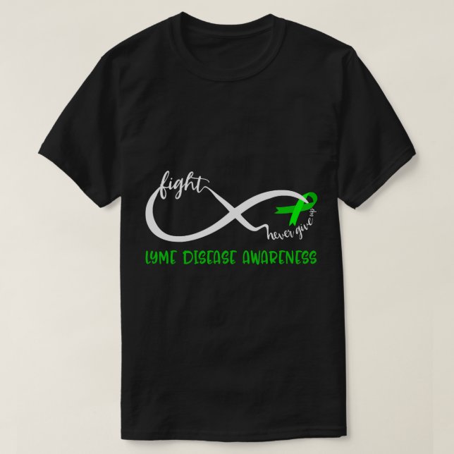 Grönt för att uppmärksamma Lyme-borrelios Ribbon W T Shirt (Design framsida)