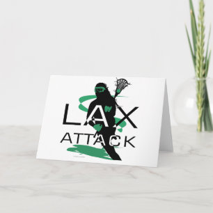 Grönt för attack för Lacrosseflickor SLAPP Kort