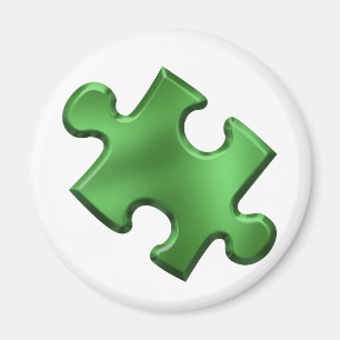 Grönt för Autismpusselbiet Magnet
