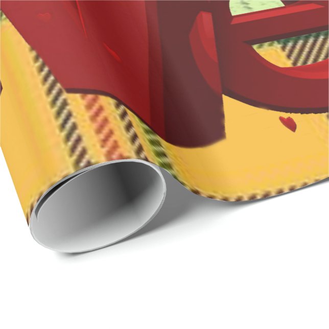 Grönt för automatisk radbrytning av Papper Nalle h Presentpapper (Rullad Hörn)