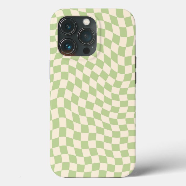 Grönt för  av Aesthetic Vågigt Warpe Checker Sage (Baksida )