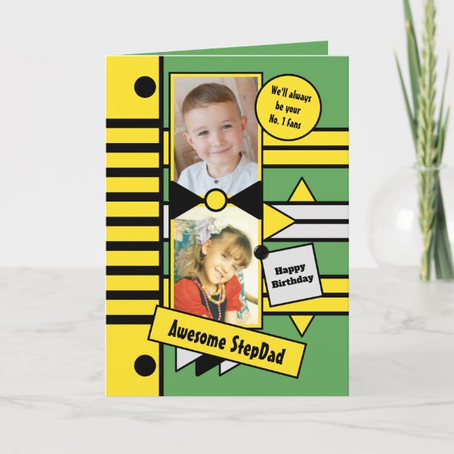 grönt för  av gulten Grattis på födelsedagen Step  Kort (Framsida)