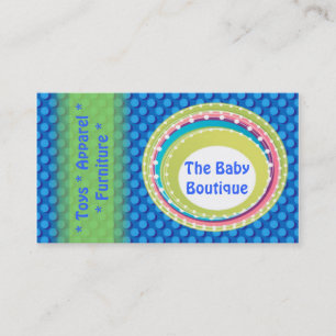 Grönt för babyBoutiqueblått pricker visitkorten Visitkort