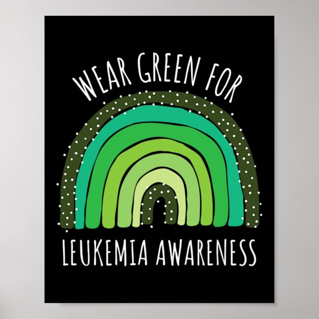 Grönt för bära av leukemi Medvetenhet Leukemi 1 Poster (Framsidan)