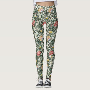 Grönt för Blommar av Blommigt för marris Cray Vint Leggings