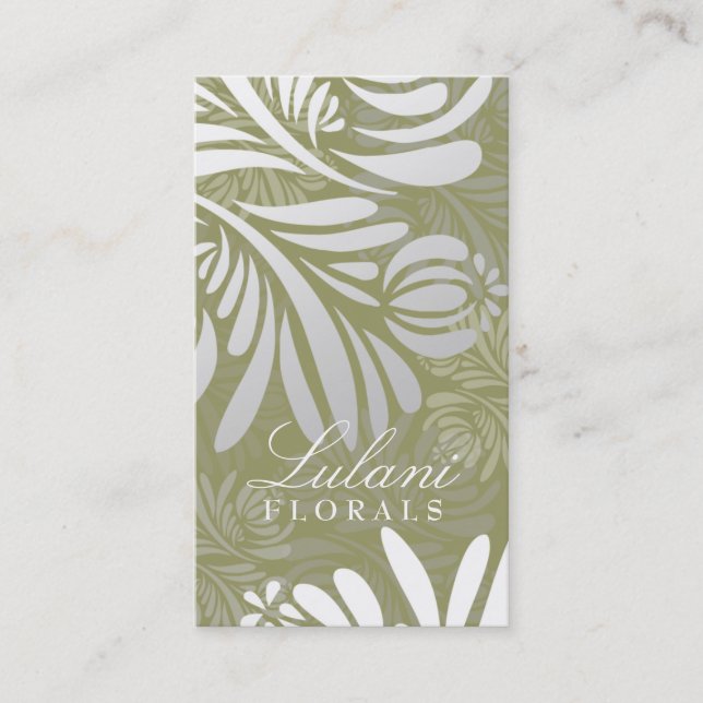 GRÖNT för BLOMMIGT 311-EXOTIC Visitkort (Framsida)