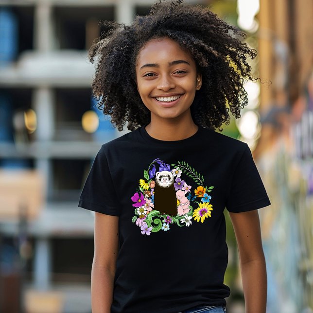 Grönt för Blommigt av färglösa  T Shirt (Skapare uppladdad)