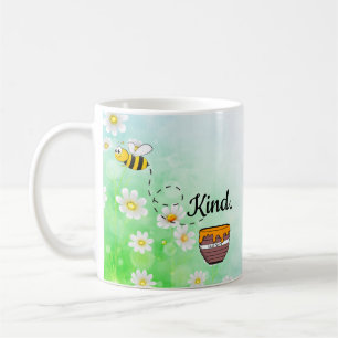 Grönt för blommigt av insekt för bivänlighet kaffemugg