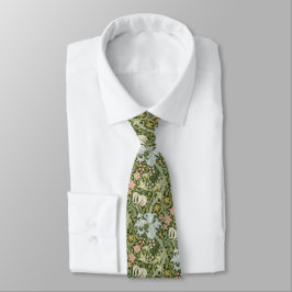 Grönt för blommigt William Morris "för guld- Slips