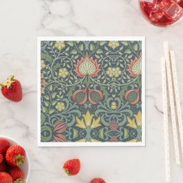 Grönt för Blommönster Rosa Gult för vacker Vintage Pappersservett