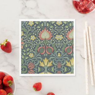 Grönt för Blommönster Rosa Gult för vacker Vintage Pappersservett