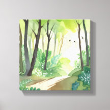 Grönt för blomning | Natur - vattenfärg