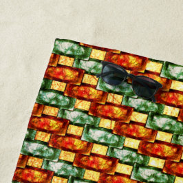 Grönt för Carved och nedfläckad, rektangulärt tall