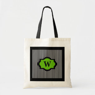 GRÖNT FÖR CHIC BAG_72 PÅ BLACK-/WHITERANDAR TYGKASSE