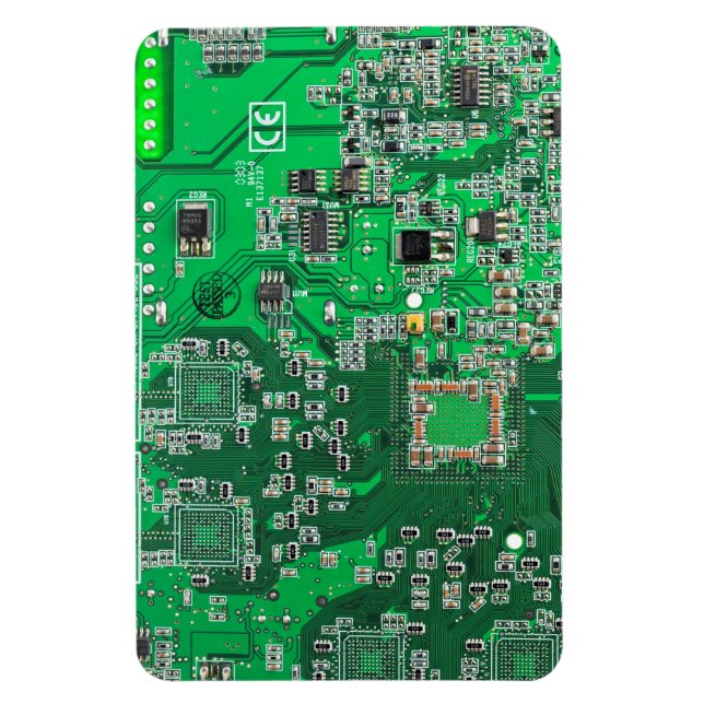 Grönt för Computer Geek Circuit Board Magnet (Vertikal)