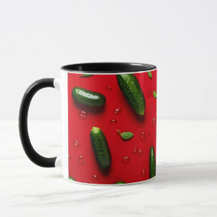 Grönt för Coola av frukt och grönsaker, färsk gurk Mugg
