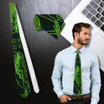 Grönt för coolans datorkretskort slips<br><div class="desc">Coola Computer Circuit Board - Grönt Den här är för gästen hos oss alla</div>
