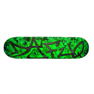 Grönt för Dafuq gataförfattare på den gröna Camo Old School Skateboard Bräda 21,6 Cm