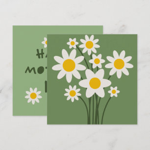GRÖNT för daisy - inbjudningskort för Blommigt i M