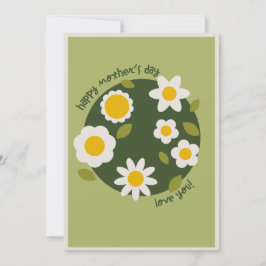 GRÖNT för daisy - inbjudningskort för Blommigt i M