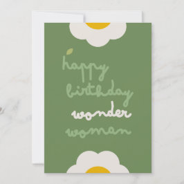 GRÖNT för daisy - Inbjudningskort för Blommigt på