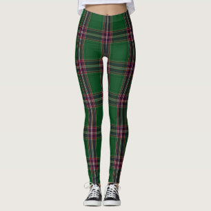 Grönt för damasker för MacFarlane Tartanpläd Leggings
