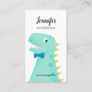Grönt för Dinosaur för coola för mammakontaktk Visitkort