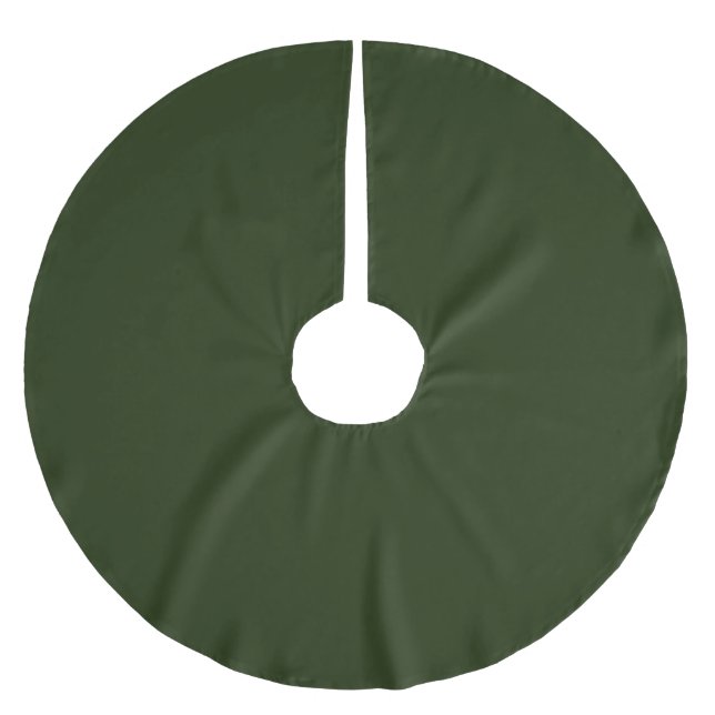 Grönt för djupt skogsbruk julgransmatta borstad polyester (Framsidan)