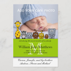 Grönt för djur för pojketillkännagivande för meddelande