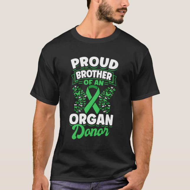 Grönt för donation av organ t shirt (Framsida)
