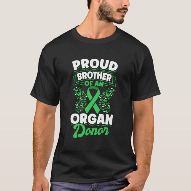 Grönt för donation av organ t shirt (Framsida)