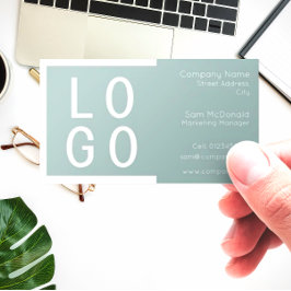 GRÖNT FÖR elegant AV MINIMALISTIKMALL FÖR UTFORMNI Visitkort