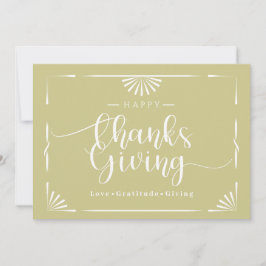 Grönt för Elegant av thanksgiving Chic Julkort