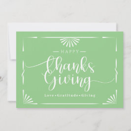 Grönt för Elegant av thanksgiving Chic Julkort