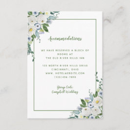 Grönt för Elegant av vattenfärgsinformation i bost Tilläggskort