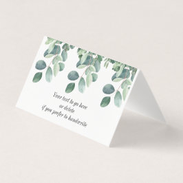 Grönt för eucalyptus löv bord placering kort