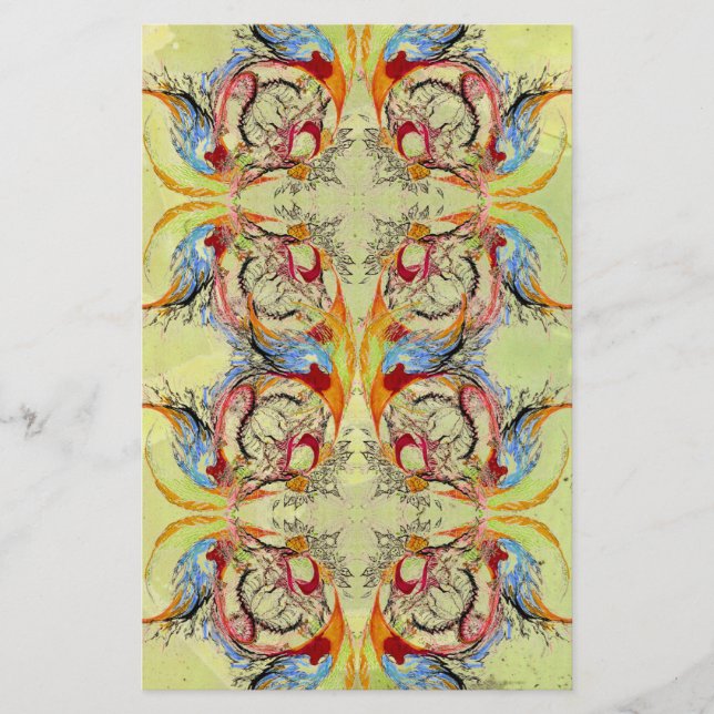 Grönt för Fantasy Abstrakt Scrapbook Craft Papper  (Framsida)