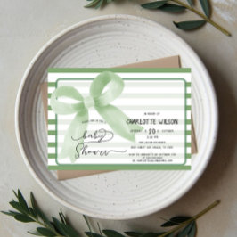 Grönt för färgruta för matvatten, babykläder inbjudningar