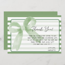 Grönt för färgruta för matvatten, babykläder tack kort