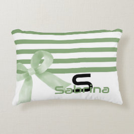 Grönt för färgruta Rand-dekorfärg Prydnadskudde