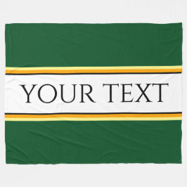 Grönt för fet kamera, vit Orange, Tävla Rand Fleecefilt