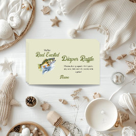 Grönt för fiskesage Reel Excted Baby Shower Diaper Tilläggskort