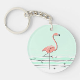 Grönt för Flamingo acrylic keychain