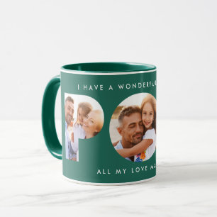 Grönt för flerfotomodern typografi av elegant mugg