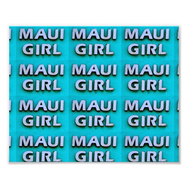 grönt för flicka maui fototryck (Framsidan)