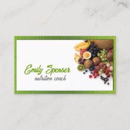 Grönt för  för hälsosam Gult för näringsintrition  Visitkort